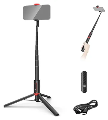 Zdjęcie produktu dla Statyw do selfie stick, 57,9 cala, z pilotem do smartfonów
