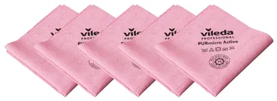 Image de vileda® PROFESSIONAL 174048 vileda® PROFESSIONAL PURmicro Active Mikrofasertücher 95 °C waschbar, 5 St.