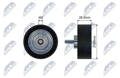 Produktbild von Spannrolle aus Kunststoff, 65 mm Außendurchmesser, 26 mm Breite