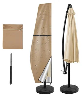 Image de Housse de protection pour parasol, parasol de jardin, 265x40/70/50 cm, couleur kaki, polyester 210D