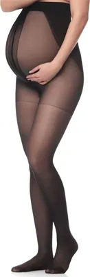 Produktbild von Antie Damen Schwangerschaft Strumpfhose 40 DEN M5109 (Schwarz, XL) .