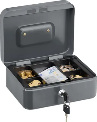 Immagine prodotto di Cassetta portavalori con serratura RD47775, grigio