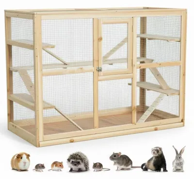Produktbild von Holzkäfig für kleine Tiere, 120 x 60 x 90 cm