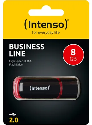 Zdjęcie produktu dla Intenso Business Line - Pamięć flash USB - 8 GB - USB 2.0 - Czarny, Czerwony