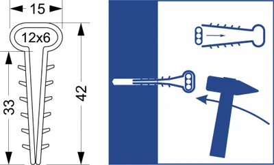 Immagine prodotto di Supporto a montaggio rapido piatto USMP-3, 600 pezzi, 16,23