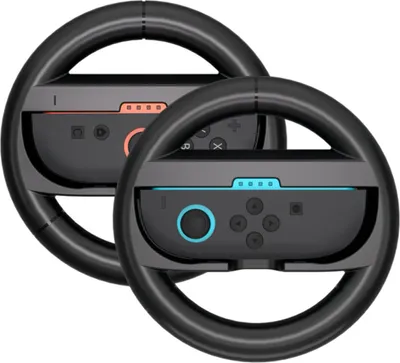 Obrázek produktu pro Závodní volant pro Nintendo Switch, 2 Joy-Con, balení po 2 kusech, černý