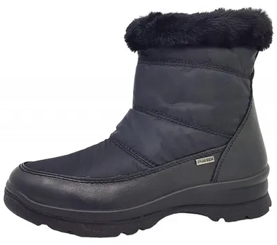 Image de Imac 199448 : Chaussures pour femmes, bottes doublées, noires, pour le quotidien