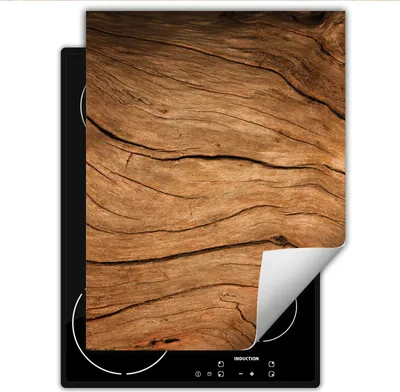 Produktbild von DarHaus Herdabdeckplatte Einteilig Küche Abdeckplatte für Glaskeramikfeld Abdeckung Induktionskochfeld Aufrollbare Matte 40x52 cm, Holz - natürlich