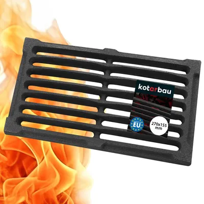Produktbild von KOTARBAU Kaminrost 27x 15,5 cm Kaminofen Ascherost Tafelrost Rost Ofengitter Kamin Ersatzteile Zubehör Gussrost Ofenrost Grillkamin Eckig Eckrost