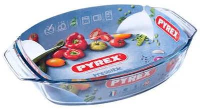 Produktbild von Pyrex 410B000, Auflaufform, Oval, Glas, Transparent, -40 - 300 °C, Frankreich