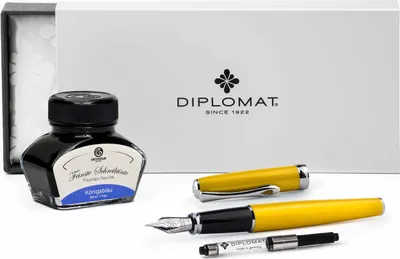 Produktbild von Füllhalter Diplomat Excellence A2 Gelb mit Schreibtinte, Stärke M