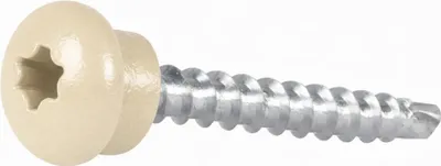 Zdjęcie produktu dla Wkręty ESSVE EPDM TX25 do drewna RAL 1015 jasna kość słoniowa 4,8 × 20 mm 250 szt.