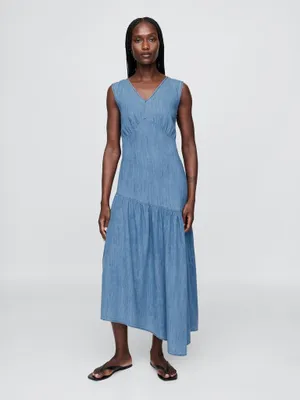 Produktbild von GAP Asymmetrisches Jeans-Midikleid L