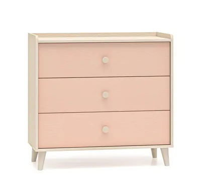 Produktbild von Kommode MEVEL 06 Pink mit Schubladen Mehrzweckschrank