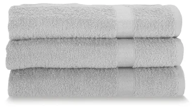 Imagen del producto de Toallas de mano, para el rostro, de algodón 100% peinado, 60 x 100 cm, color gris, juego de 3 unidades