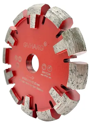 Immagine prodotto di Disco diamantato per taglio a secco, modello Tuck Point, da 130 mm, ideale per pavimenti riscaldati e calcestruzzo, con segmenti di 17 mm di larghezza e 12 mm di altezza