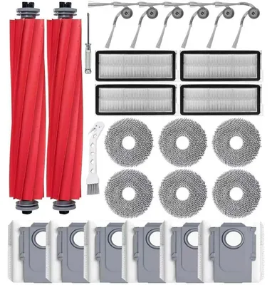Imagen del producto de INF Kit de repuestos para aspiradora robot compatible con Roborock Qrevo S Pro / QV 35A / QV 35S - Cepillos y filtros completos