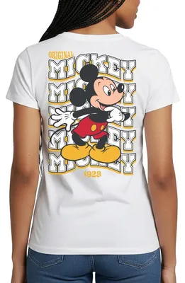 Produktbild von Mickey & Minnie Mickey Mouse Original 1928 Frauen T-Shirt, XXL, Weiß