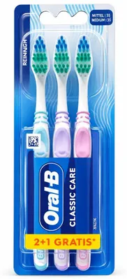 Zdjęcie produktu dla Oral-B Szczoteczka Do Zębów Classic Care Medium 3 szt.
