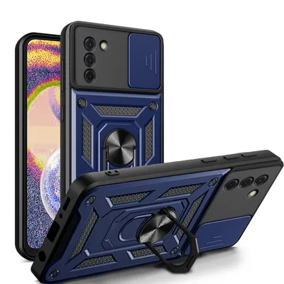 Produktbild von Outdoor Panzer Hülle Nokia G22 Handyhülle mit Slide Kameraschutz Ringhalter Blau