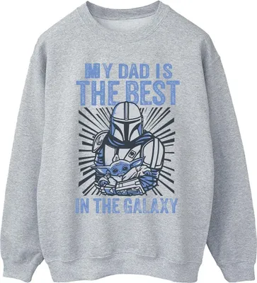 Produktbild von Star Wars - "Mandalorian Best Dad" Sweatshirt für Herren BI46760 (M) (Grau)