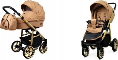 Produktbild von BabyLux® Color Lux | 2in1 Kinderwagen Set | Sand Pearl | Kombikinderwagen | Kinderwagenset | Bug