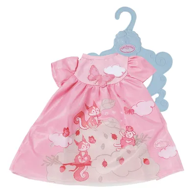 Produktbild von Baby Annabell Kleid Eichhörnchen 43cm - Puppenkleid mit Tierprint + Kleiderbügel