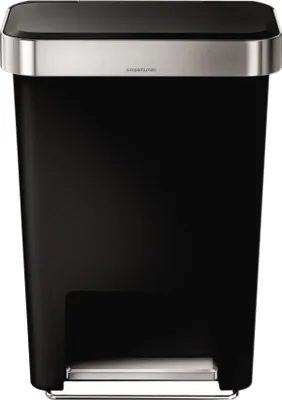 Produktbild von simplehuman Simple Human CW1385CB Poubelle à Bac à Ordure Plastique Noir 32 x 47 x 63,5 cm 45 L