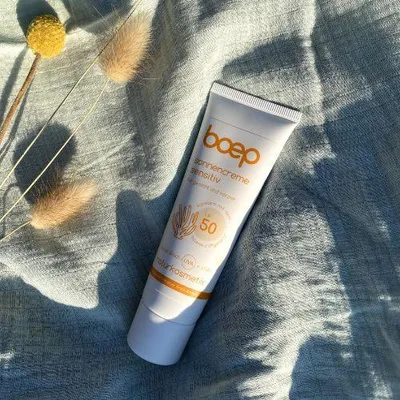Immagine prodotto di Crema solare naturale per pelli sensibili, protezione SPF 50, Boep, 50 ml