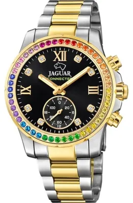 Produktbild von Jaguar Damen Multifunktion Uhr Connected Edelstahl silber gold UJ982/5