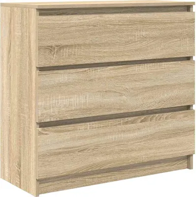 Image de Buffet chêne sonoma 80x35x76 cm bois d'ingénierie