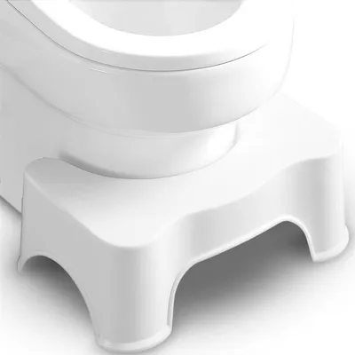 Image de Tabouret de toilettes Tabouret de marche stable Repose-pieds Antidérapant Repose-pieds Salle de bain Enfants Enfants Toilettrainer Blanc Retoo