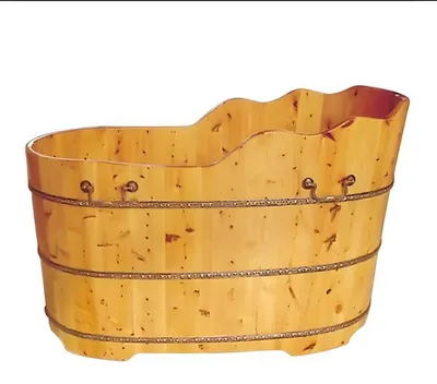 Immagine prodotto di Vasca da bagno in legno Vasca da bagno relax Vasca in legno Vasca autoportante 120x65 cm