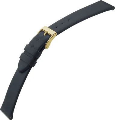 Produktbild von Minott Uhrenarmband Leder glatt blau Verlauf Dornschließe, Stegbreite:22mm, Schließe:Gelbgolden