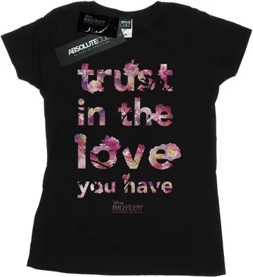 Produktbild von Disney - "Mistress Of Evil Trust In The Love" T-Shirt für Damen BI30632 (S) (Schwarz)