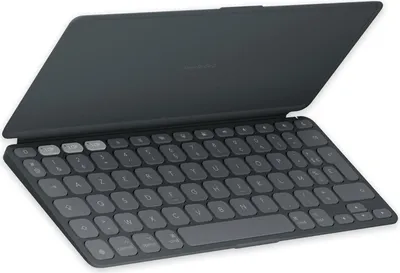 Image de Logitech Keys-To-Go 2 pour iPad - Format - housse intégrée - clavier - Bluetooth LE - AZERTY - Französisch - Graphite (920-013006)