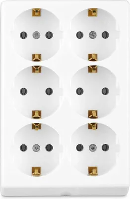 Image de Bloc d'alimentation à 6 prises blanc, jusqu'à 3500 W