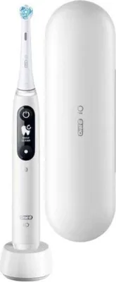 Produktbild von Oral-B iO 4210201381648, Rotierende Zahnbürste, Tägliche Pflege, Zahnfleischpflege, Intensiv, Sensibel, Whitening, Weiß, Weiß, Rund, Akku