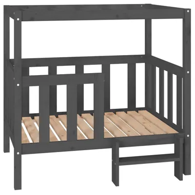 Produktbild von vidaXL Hundebett Grau 105,5x83,5x100 cm Massivholz Kiefer