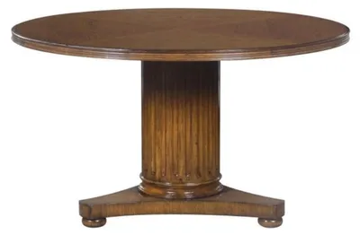 Produktbild von Casa Padrino Luxus Eichenholz Esstisch Braun Ø 135 x H. 78 cm - Massivholz Esszimmermöbel