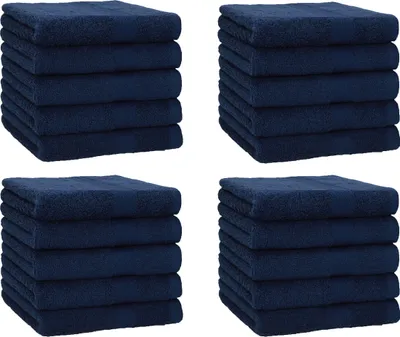 Produktbild von Betz 20 Stück Seiftücher 30x30 cm PREMIUM 100% Baumwolle Set  Farbe: dunkelblau