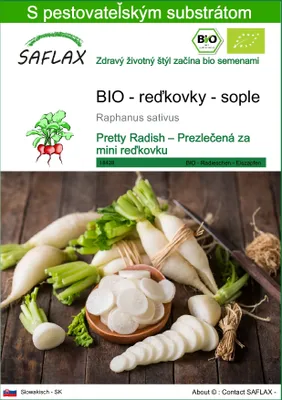Obrázok produktu pre SAFLAX - BIO - reďkovky - sople - Raphanus sativus - 100 Semená - S pestovateľským substrátom bez klíčkov