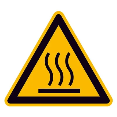 Produktbild von SafetyMarking Warnschild Folie SL 100 mm Warnung vor heißer Oberfläche