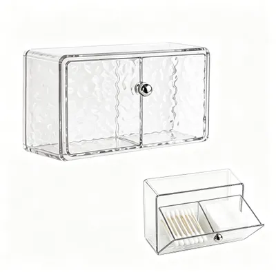 Imagen del producto de Organizador 2 en 1 para discos desmaquillantes y bastoncillos