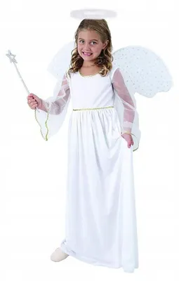 Produktbild von Engel Kostüm Kleid Flügel Heiligenschein Gr. 110-122