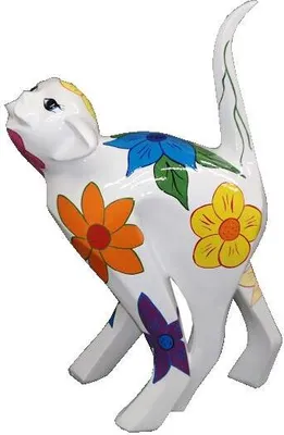 Produktbild von Abstrakte Figur Affe 55cm Abstrakt design bunte Skulpturen Statuen Dekoration