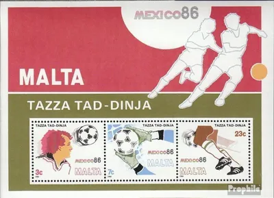 Produktbild von Briefmarken Malta 1986 Mi Block9 (kompl.Ausg.) gestempelt Fussball-WM