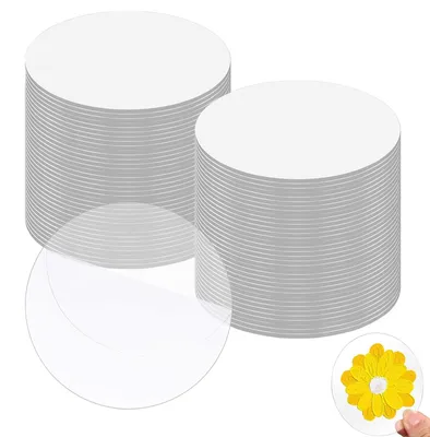 Obrázek produktu pro Sada 80 průhledných akrylových disků o průměru 10 cm pro kreativní projekty