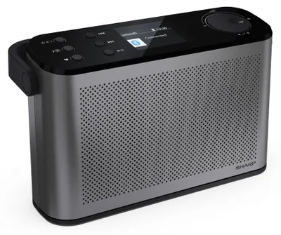 Produktbild von Sharp DR-P540 Osaka DAB+ Digitalradio Bluetooth Lautsprecher Wecker Dual-Alarm & Akku, grau-schwarz