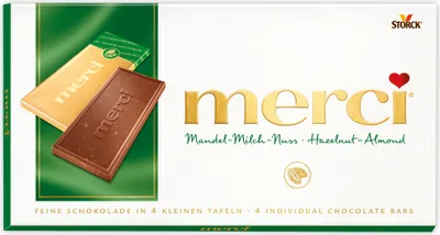 Produktbild von Storck merci Mandel Drink Nuss einzeln verpackte Tafeln 100g